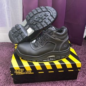 SKECHERS FOR WORK COMPOSITE SAFETY TOE BOOTS SZ 9.5W